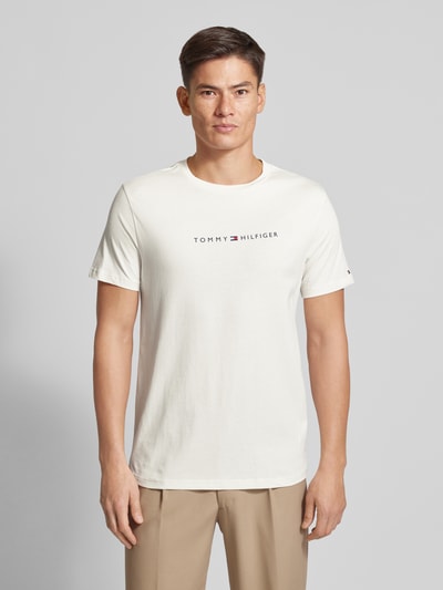 Tommy Hilfiger T-shirt met labelprint Wit - 4