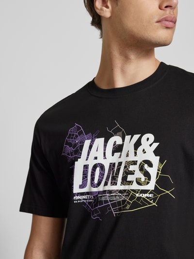 Jack & Jones T-Shirt mit Label-Print Black 3