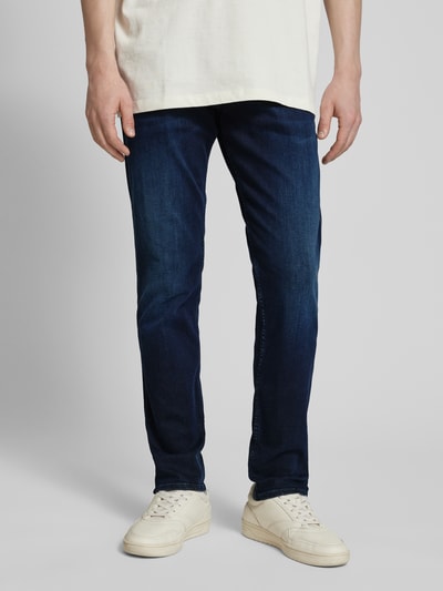 Replay Slim fit jeans in 5-pocketmodel, model 'ANBASS' Marineblauw - 4
