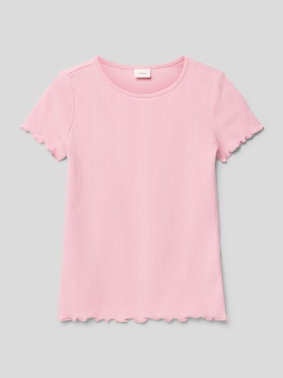 s.Oliver RED LABEL T-Shirt mit Muschelsaum Rosa 1