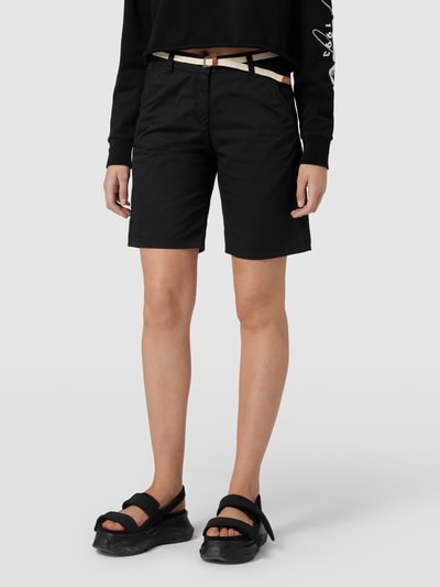 Tom Tailor Shorts mit Gürtel in Flecht-Optik Black 4