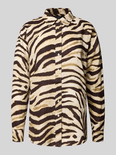 Lauren Ralph Lauren Regular Fit Bluse im Allover-Look Modell 'KOTTA' Mittelbraun Mel 2