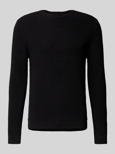 REVIEW Gebreide pullover met structuurmotief Zwart - 2