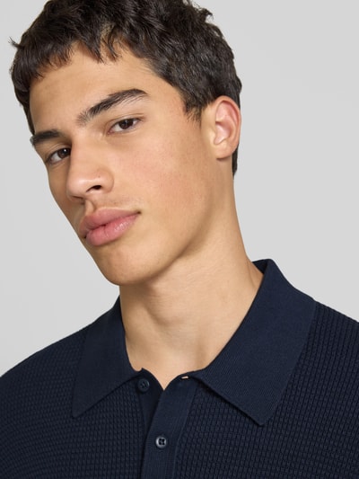 Calvin Klein Jeans Koszulka polo o kroju slim fit z dzianiny  Granatowy 3