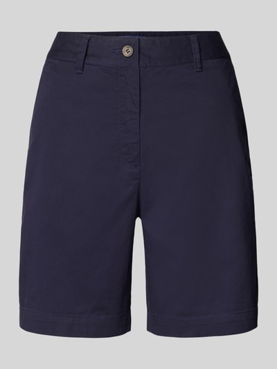 Gant Korte regular fit broek met riemlussen Marineblauw - 2