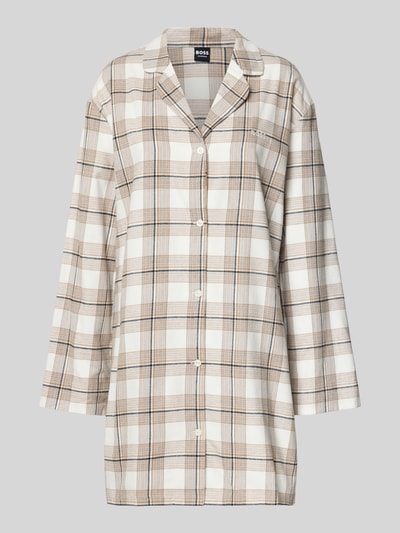 BOSS Comfort fit nachthemd van katoenmix, model 'HOLIDAY' Beige - 1