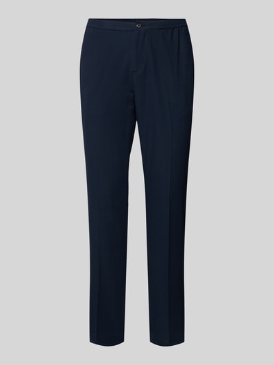 Tommy Hilfiger Regular fit stoffen broek met structuurmotief, model 'HARLEM' Marineblauw - 2