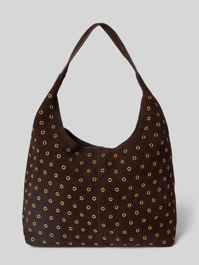 Mango Shopper mit Nieten Modell 'belinda' Dunkelbraun 2