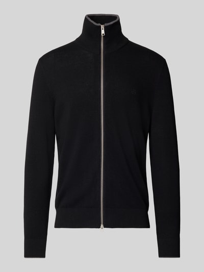 Marc O'Polo Regular Fit Strickjacke aus Baumwoll-Mix mit Schurwoll-Anteil Black 2
