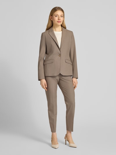 s.Oliver BLACK LABEL Slim Fit Blazer mit Viskose-Anteil Taupe 1
