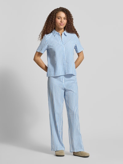 PIECES Straight Leg Hose aus reiner Baumwolle Modell 'TINNA' Hellblau 1