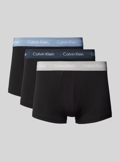 Calvin Klein Underwear Trunks aus Viskose mit Label-Bund im 3er-Pack Black 1