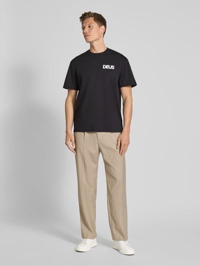 DEUS EX MACHINA T-shirt z nadrukiem z logo Czarny 1