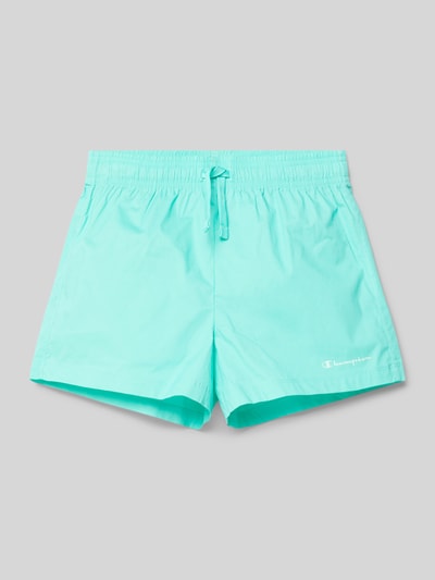 CHAMPION Shorts mit Label-Print Helltuerkis 1