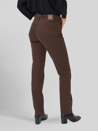 Brax Regular Fit Gerade Hose aus Lyocell-Mix mit Modal-Baumwoll-Anteil Modell 'MARY' Dunkelbraun 5