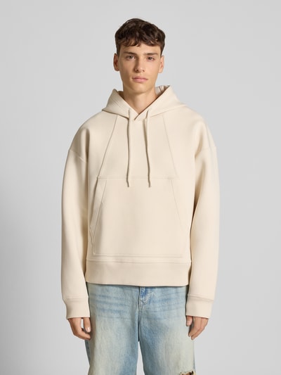 G-Star Raw Loose fit hoodie met kangoeroezak, model 'Scuba' Offwhite - 4