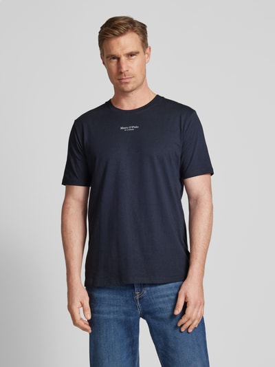 Marc O'Polo Regular Fit T-Shirt aus reiner Baumwolle Marine 4