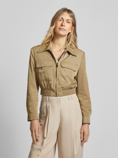 Mango Jacke mit Pattentaschen Modell 'INSECT' Khaki 4