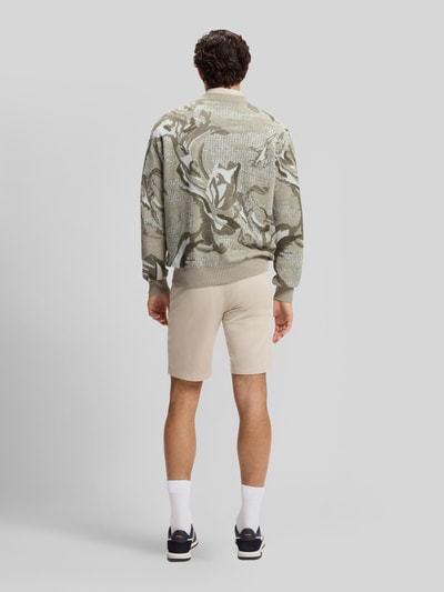 BOSS Orange relaxed fit pullover in katoenmix model 'AFLORALO' Beige - 5
