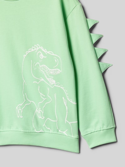 Blue Seven Sweatshirt met ribboorden Groen - 2