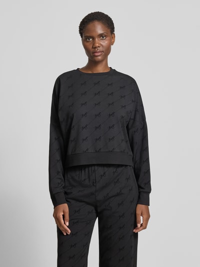 HUGO Oversized Sweatshirt aus Baumwoll-Mix Modell 'LOKKY' Black 4