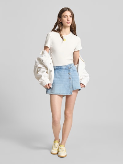 ONLY Regular fit korte jeansrok van puur katoen, model 'LESLY' Jeansblauw gemêleerd - 1