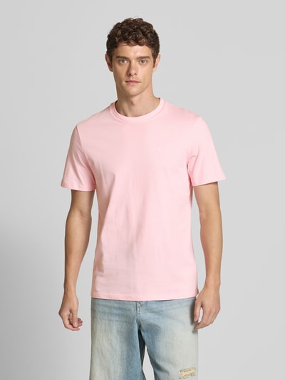 Calvin Klein Jeans T-shirt met geribde ronde hals Roze - 4