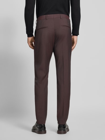 Tiger Of Sweden Regular Fit Anzughose aus Wolle mit Bügelfalten Modell 'Tenuta' Bordeaux 5