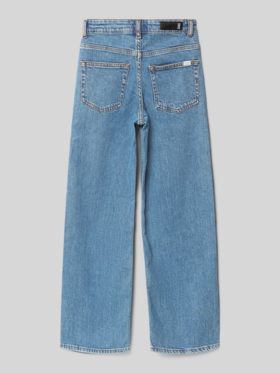 Produktfoto, hellblaue Straight Leg Jeans im 5-Pocket-Design Modell 'MARA' von CARS JEANS aus Baumwoll-Mix mit Stretch-Anteil, glatte Denim-Oberfläche.
