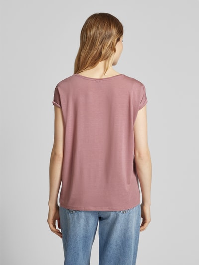 Vero Moda Regular Fit T-Shirt aus Lyocell-Mix Modell 'AVA' Rosa 5