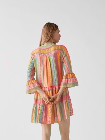 Devotion Minikleid mit Allover-Muster Pink meliert 5