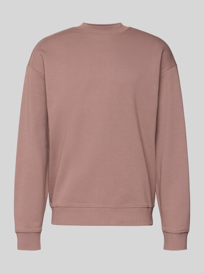 Produktfoto, Regular Fit Sweatshirt aus reiner Baumwolle Modell 'DAPOCREW' von HUGO, Optik: Unifarben, Label-Print, Rundhals, langarm, Sweat, gerippte Abschlüsse