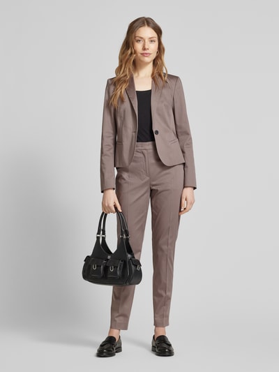 comma Slim Fit Blazer mit Leistentaschen Taupe 1