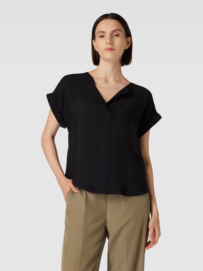 Esprit Collection Blusenshirt aus Viskose-Mix mit V-Ausschnitt Black 4