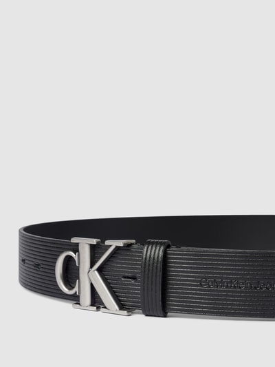 Calvin Klein Jeans Pasek z detalami z logo Czarny 2