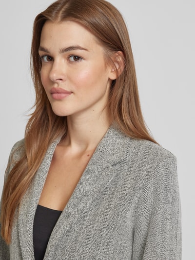 Marc O'Polo Regular Fit Jersey-Blazer mit Fischgrätenmuster Hellgrau 3