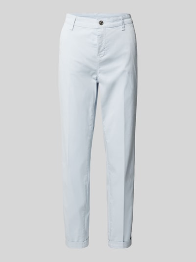 MAC Slim fit chino met verkort model, model 'TURN UP' Lichtblauw - 2