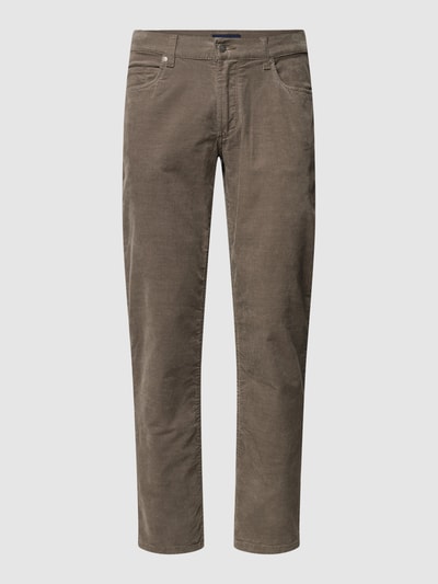 Christian Berg Men Ribcordbroek met stretch Taupe - 2