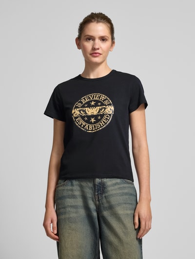 Review T-Shirt mit Label-Print Black 4