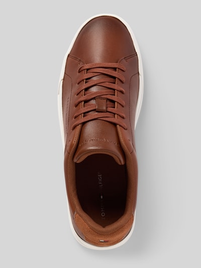 Tommy Hilfiger Lage sneakers van echt leer Cognac - 3