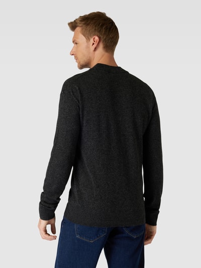 Scotch & Soda Sweter z dzianiny z efektem melanżu Antracytowy 5