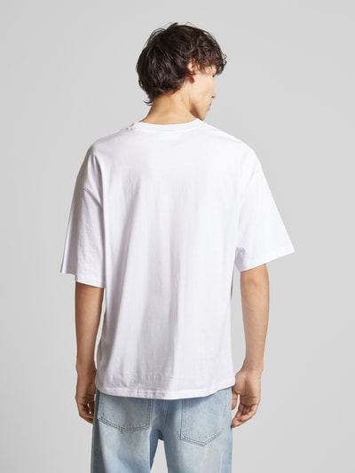 REVIEW T-Shirt mit Label-Print Weiss 5