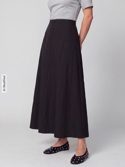 MM by Max Mara maxirok met geschlitste zoom Zwart - 4