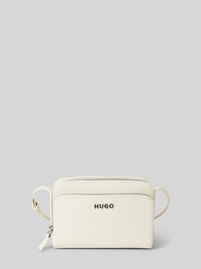 HUGO Handtasche mit Label-Applikation Modell 'Chris' Offwhite 2