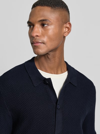 Lindbergh Strickjacke mit Knopfleiste Dunkelblau 3