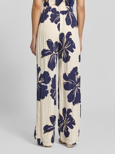 MANGO Stoffhose im Allover-Look Modell 'DOTTER' Marine 5