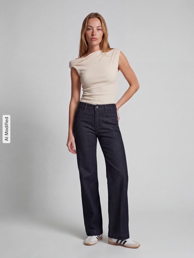 MAC Wide Leg Jeans aus Baumwoll-Mix Modell 'DREAM WIDE' Marine 1