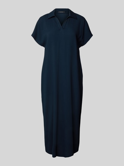 OPUS Midi-jurk met platte kraag, model 'Wannie' Donkerblauw - 2