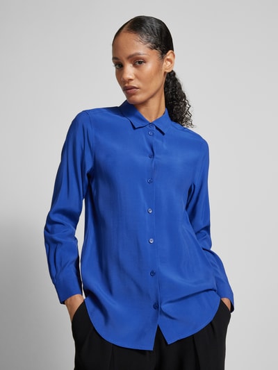 Seidensticker Regular fit overhemdblouse van viscose met deelnaden Koningsblauw - 3