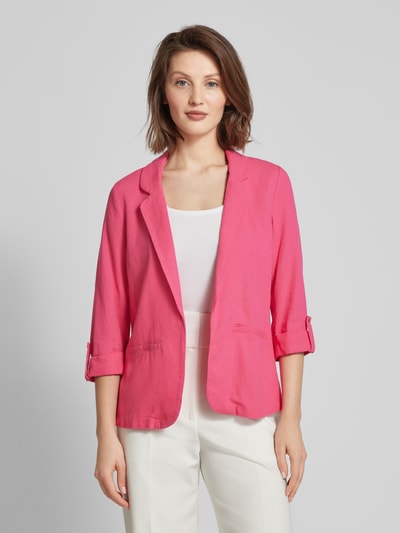 Vero Moda Blazer in effen design van een mix van viscose en linnen Felroze - 4